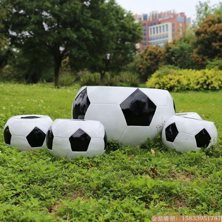 玻璃钢雕塑桌子凳子足球模型摆件2