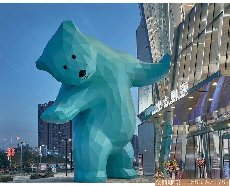 玻璃钢切面熊猫雕塑