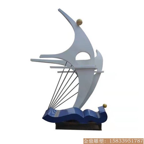 不锈钢帆船雕塑