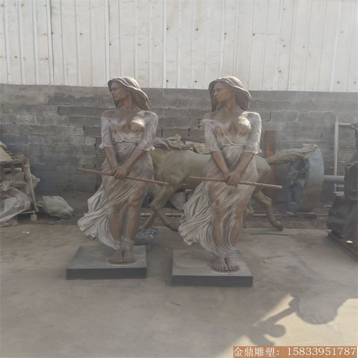 风一样的女人铜雕塑 美女铜雕塑 (1)